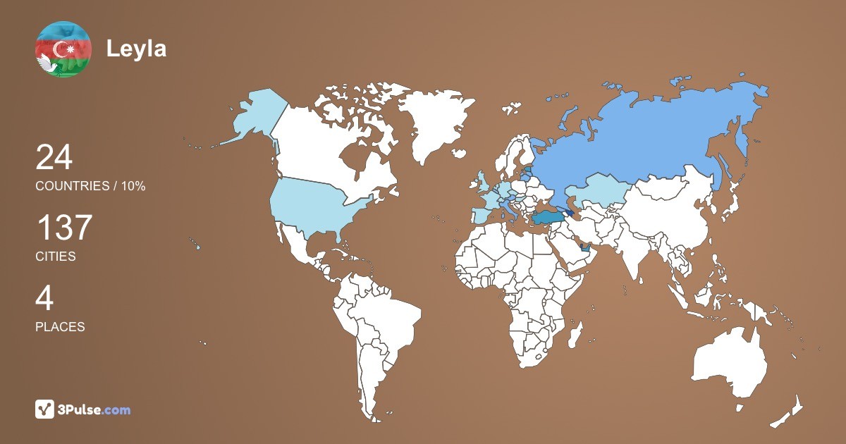 Leyla Ismayilova's Travel Map Image