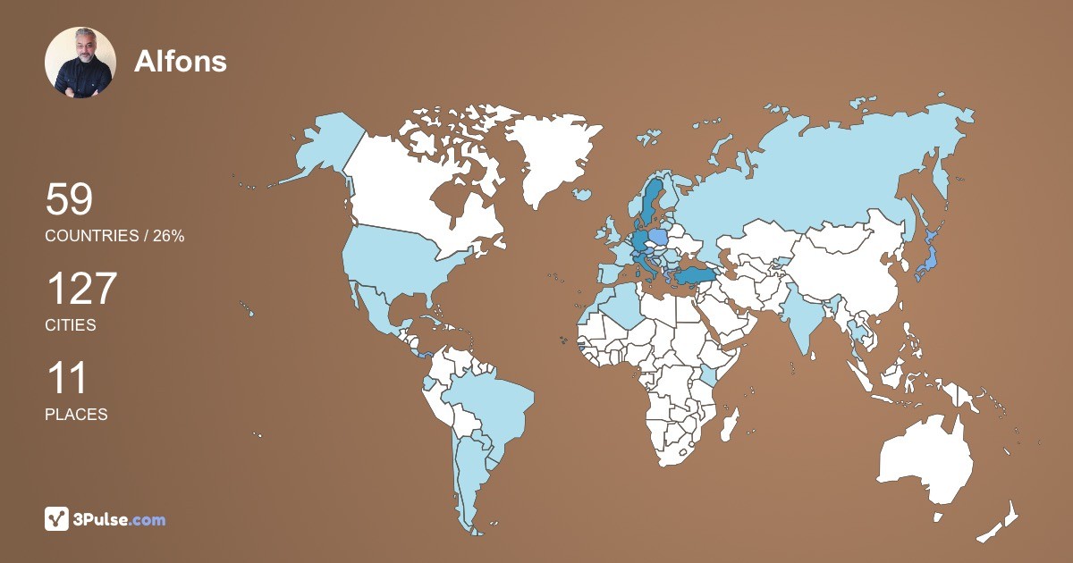 Alfons Karabuda's Travel Map Image