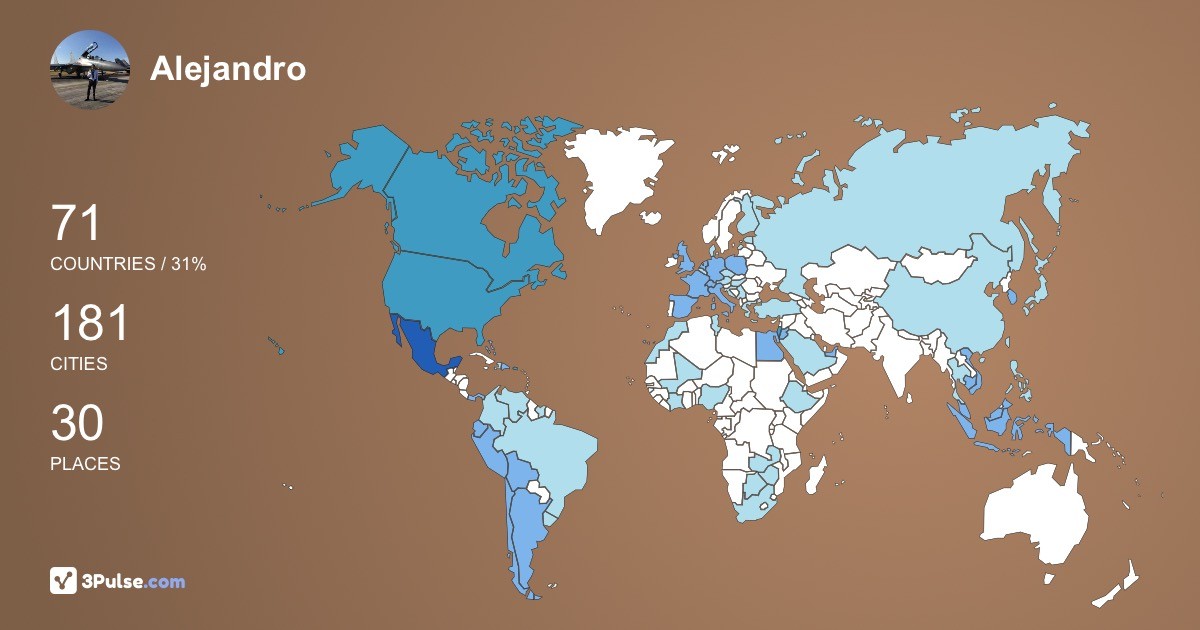 Alejandro Cardona-Seemann's Travel Map Image