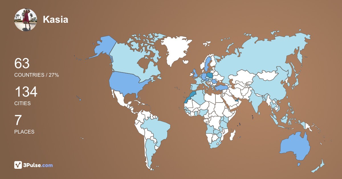 Kasia Jakubowska's Travel Map Image