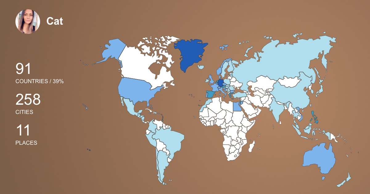 Cat Merkl's Travel Map Image