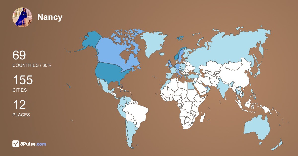 Nancy Custodio's Travel Map Image