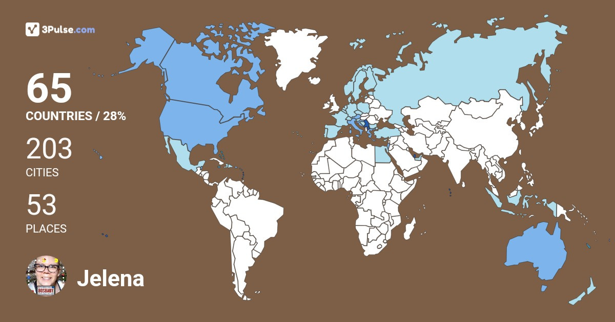 Изображение Карты путешествий Jelena Dimovska