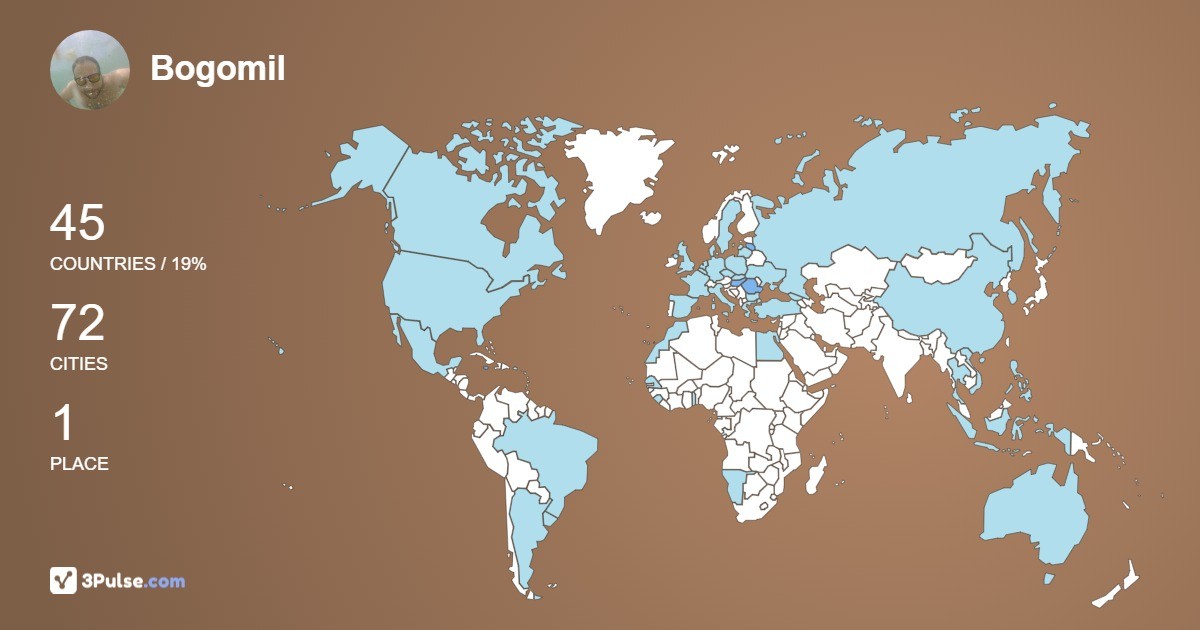 Bogomil Petrov's Travel Map Image