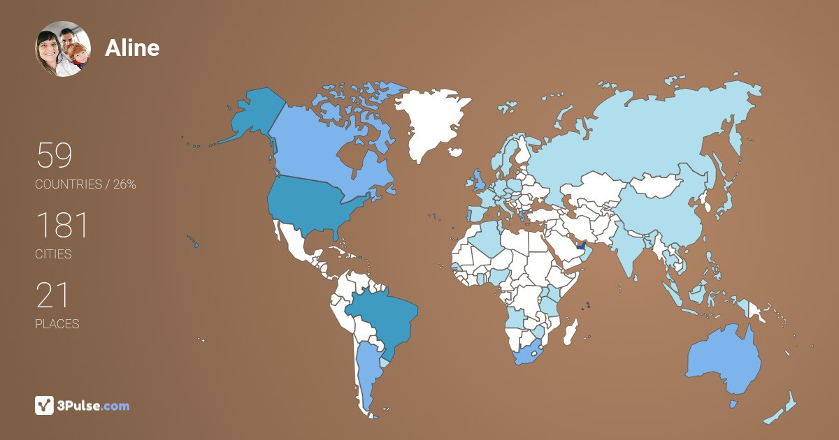 Aline Cardoso's Travel Map Image