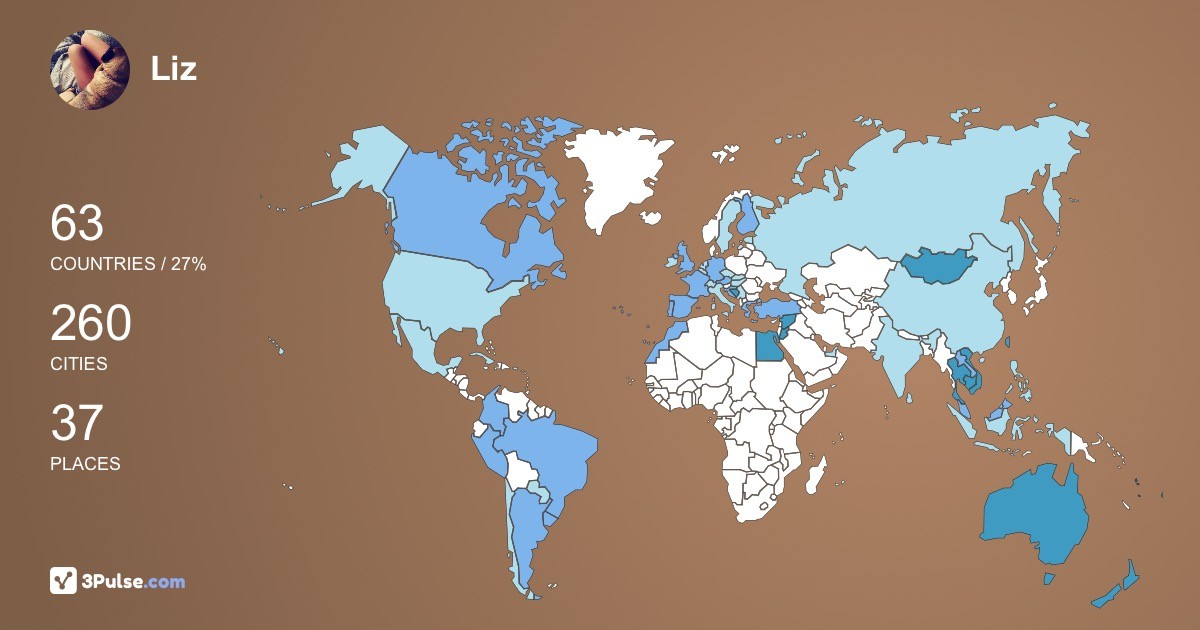 Изображение Карты путешествий Liz Harding