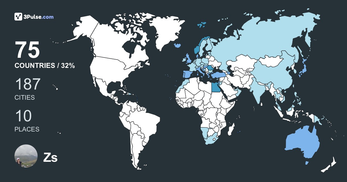 Zs Varga's Travel Map Image