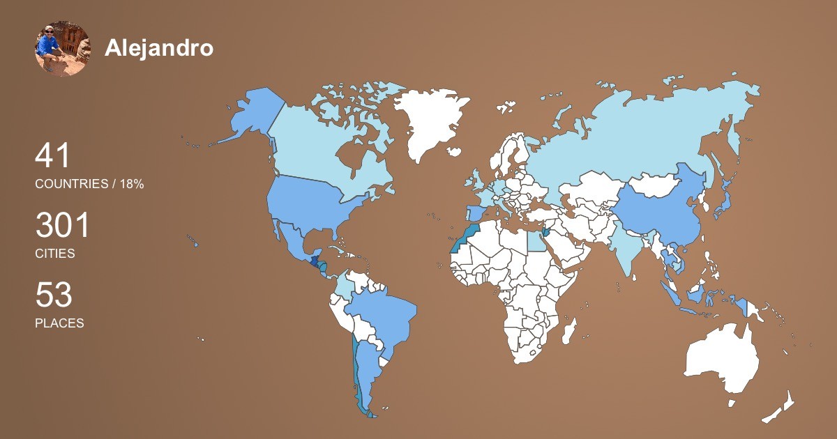 Изображение Карты путешествий Alejandro Valladares-Leiva