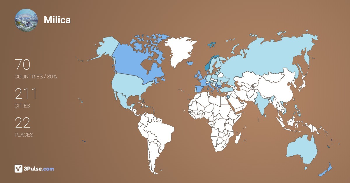 Milica Milenkovi's Travel Map Image