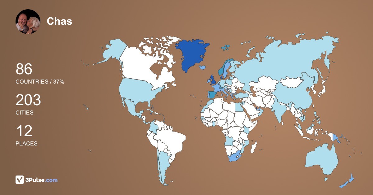 Chas Burnett's Travel Map Image