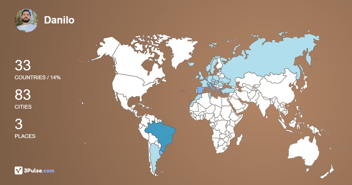 Danilo de-Lima's Travel Map Image