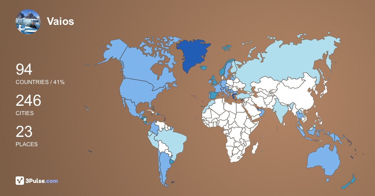 Vaios Kassos's Travel Map Image