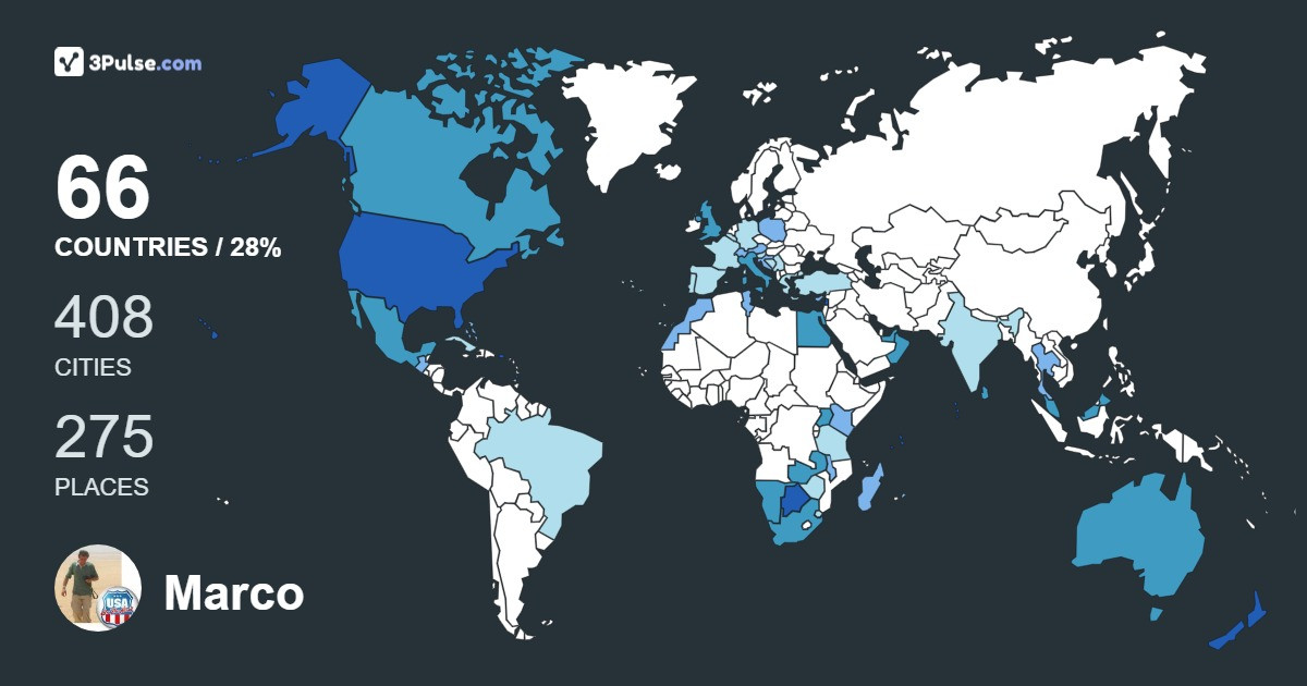 Marco Cattaneo's Travel Map Image