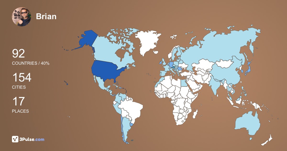 Изображение Карты путешествий Brian Manchen