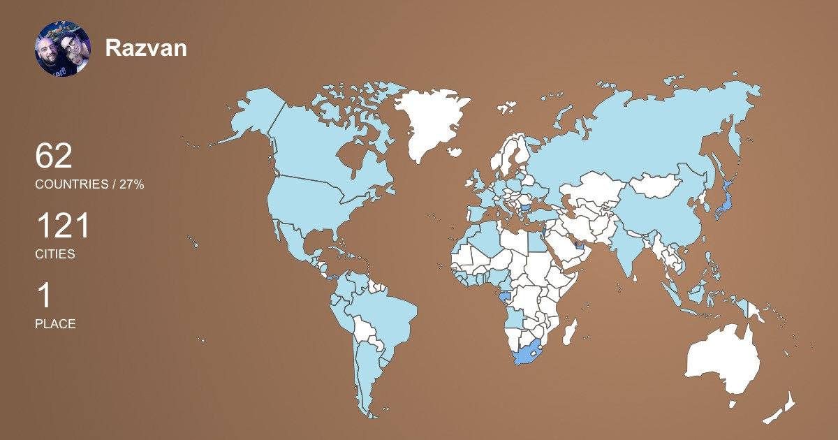 Изображение Карты путешествий Razvan Vintila