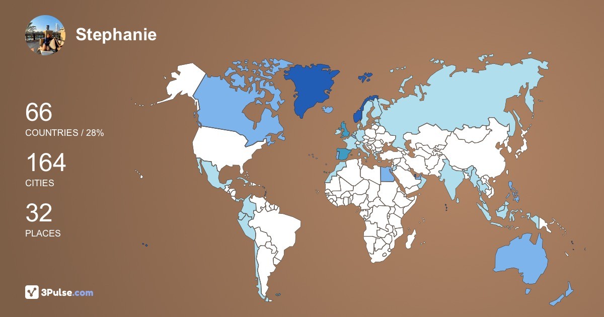 Stephanie Gawat's Travel Map Image
