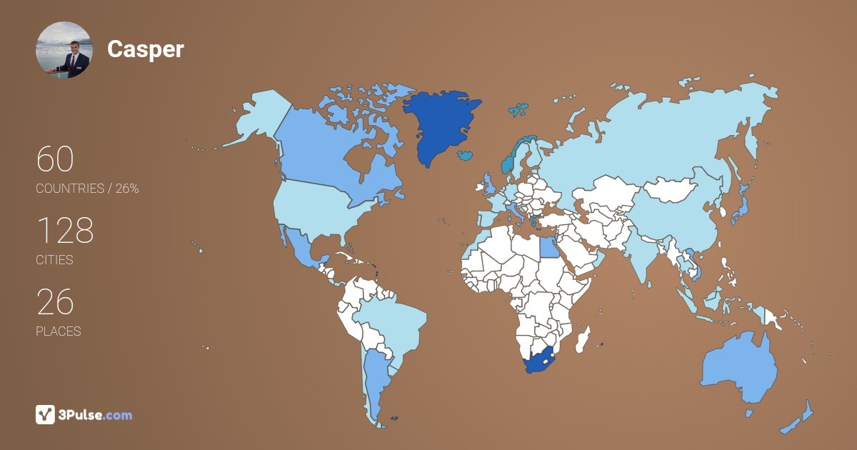 Casper Gerber's Travel Map Image