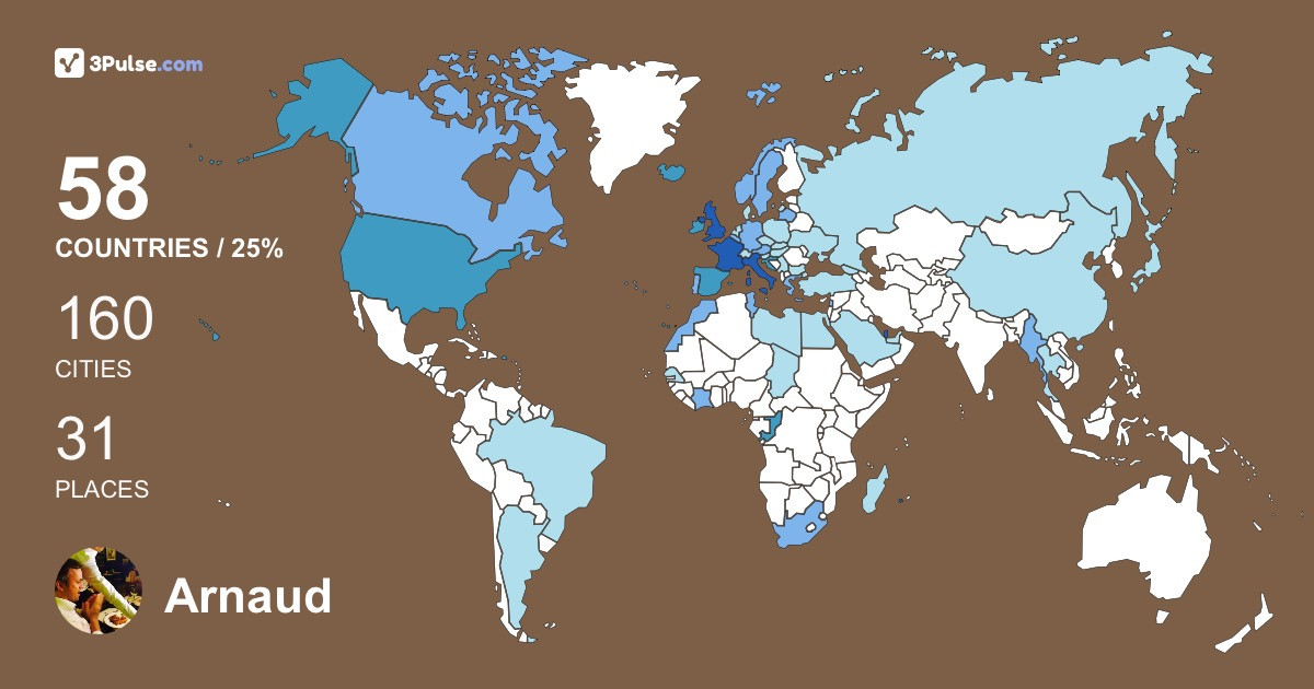 Изображение Карты путешествий Arnaud Dassier