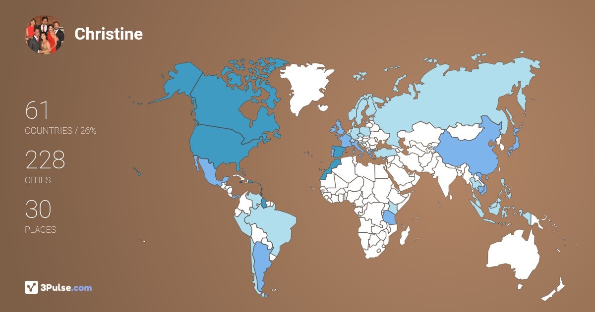 Christine Nath's Travel Map Image