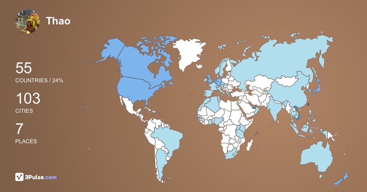 Thao Ng's Travel Map Image