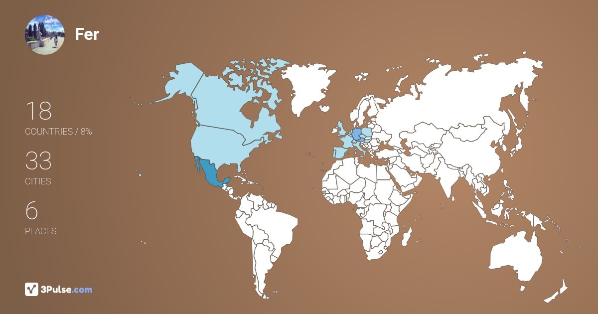 Fer Barrera's Travel Map Image
