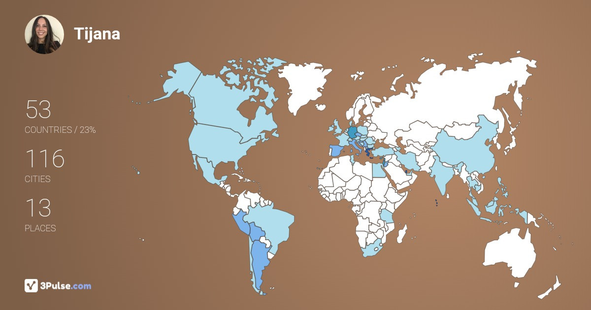 Изображение Карты путешествий Tijana Kovaevi