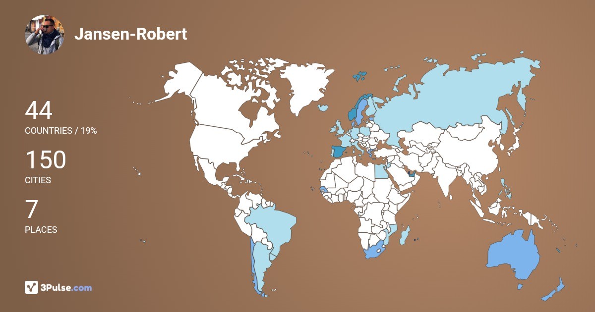 Jansen-Robert Piero's Travel Map Image