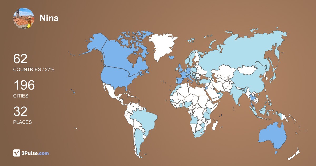 Nina Nik's Travel Map Image