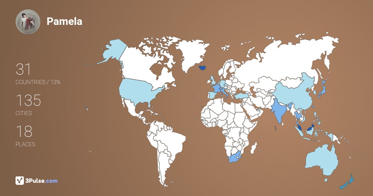 Изображение Карты путешествий Pamela Tee
