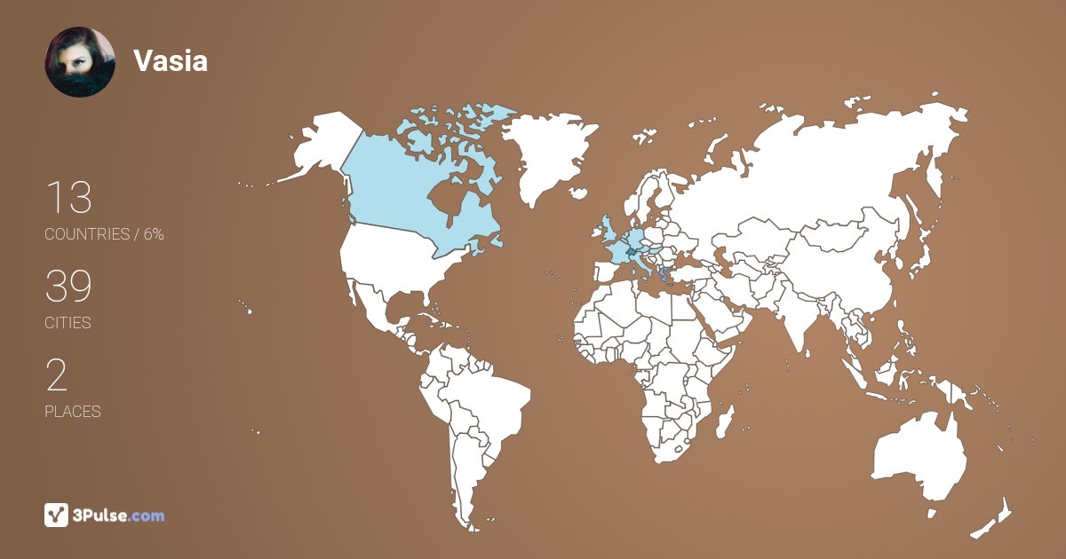 Vasia Patsi's Travel Map Image