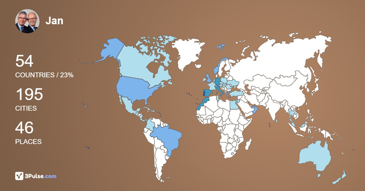 Изображение Карты путешествий Jan Van-Den-Bosch
