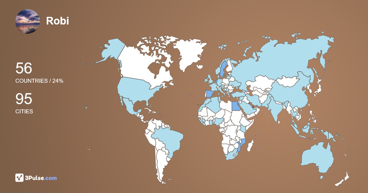 Robi Ostrovrsnik's Travel Map Image