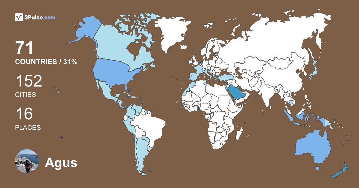 Agus Kurnia's Travel Map Image