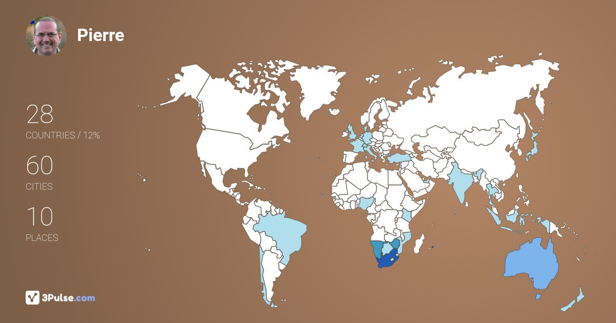 Pierre de-Villiers's Travel Map Image