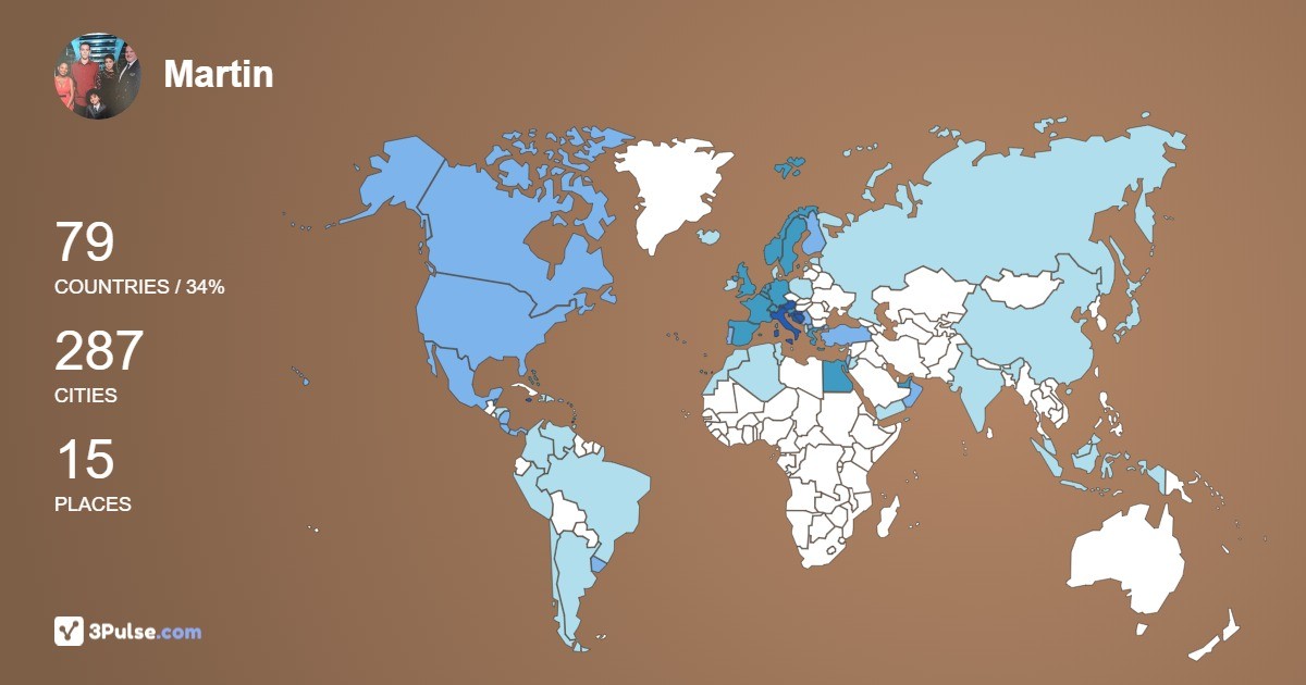 Изображение Карты путешествий Martin Tomic