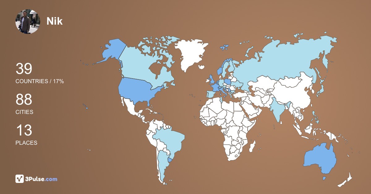 Изображение Карты путешествий Nik Vukovljak