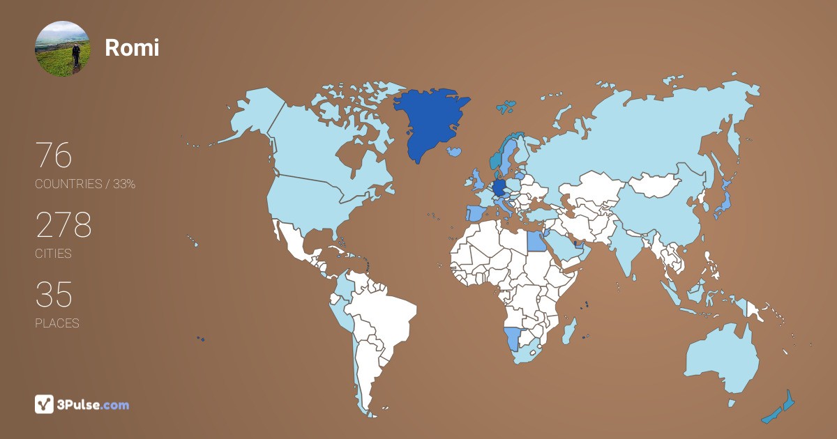 Romi Schneider's Travel Map Image