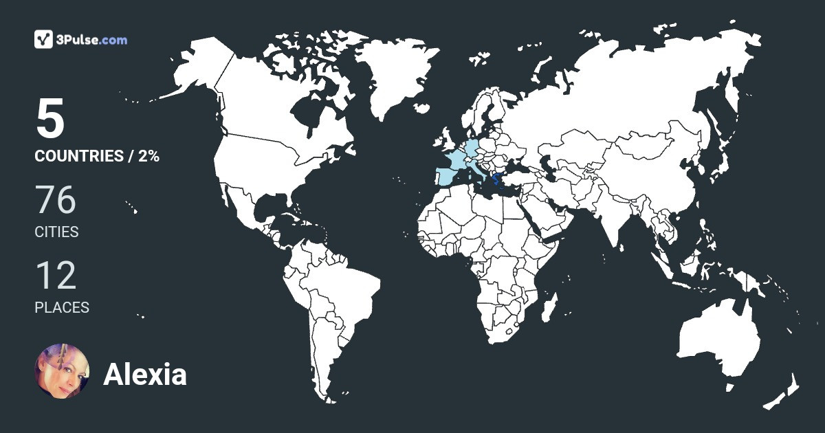 Alexia Dimoliou's Travel Map Image