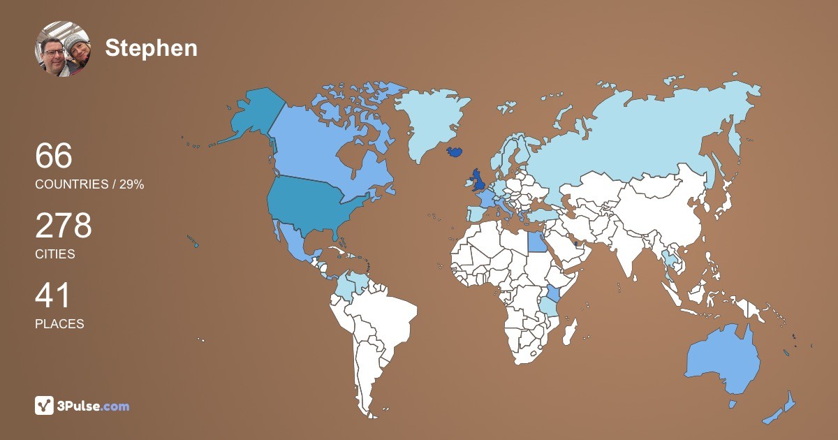 Изображение Карты путешествий Stephen Chastney