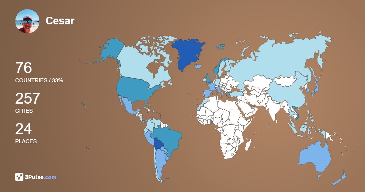 Изображение Карты путешествий Cesar Gentilini