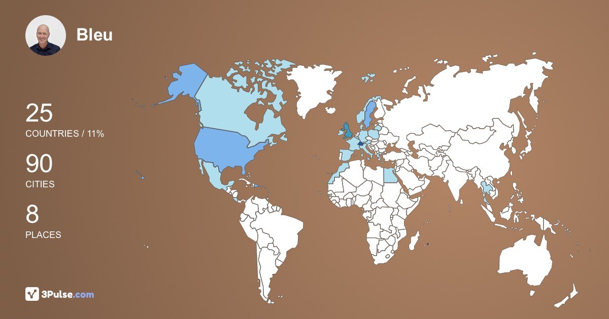 Bleu Stessia's Travel Map Image