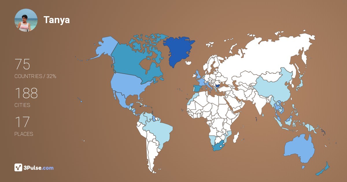 Изображение Карты путешествий Tanya Asenova