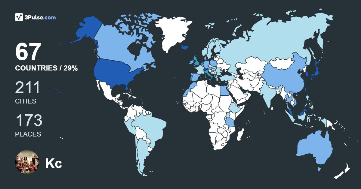 Kc Yan's Travel Map Image