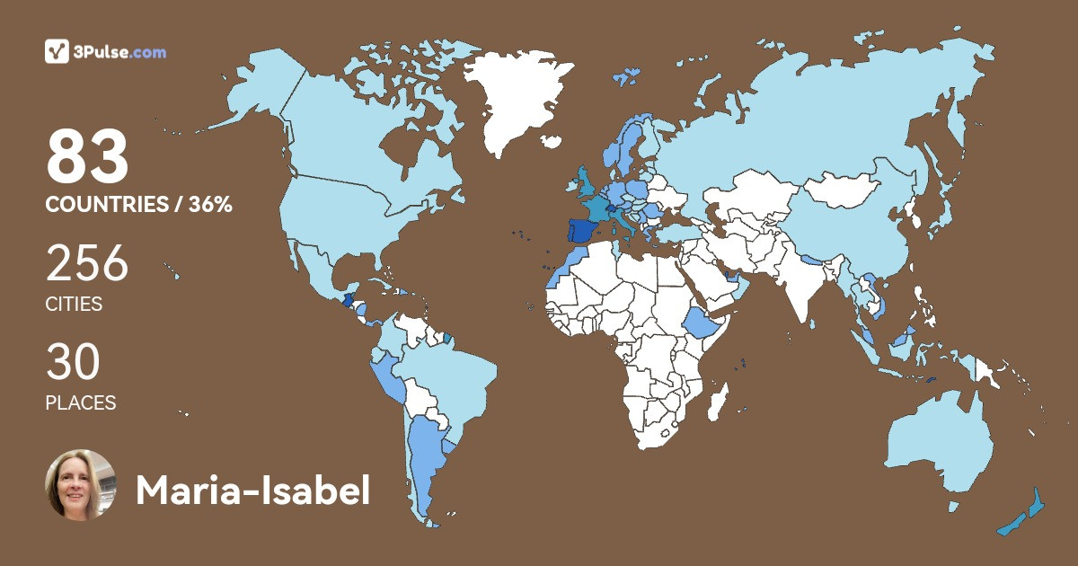 Maria-Isabel Tiago's Travel Map Image