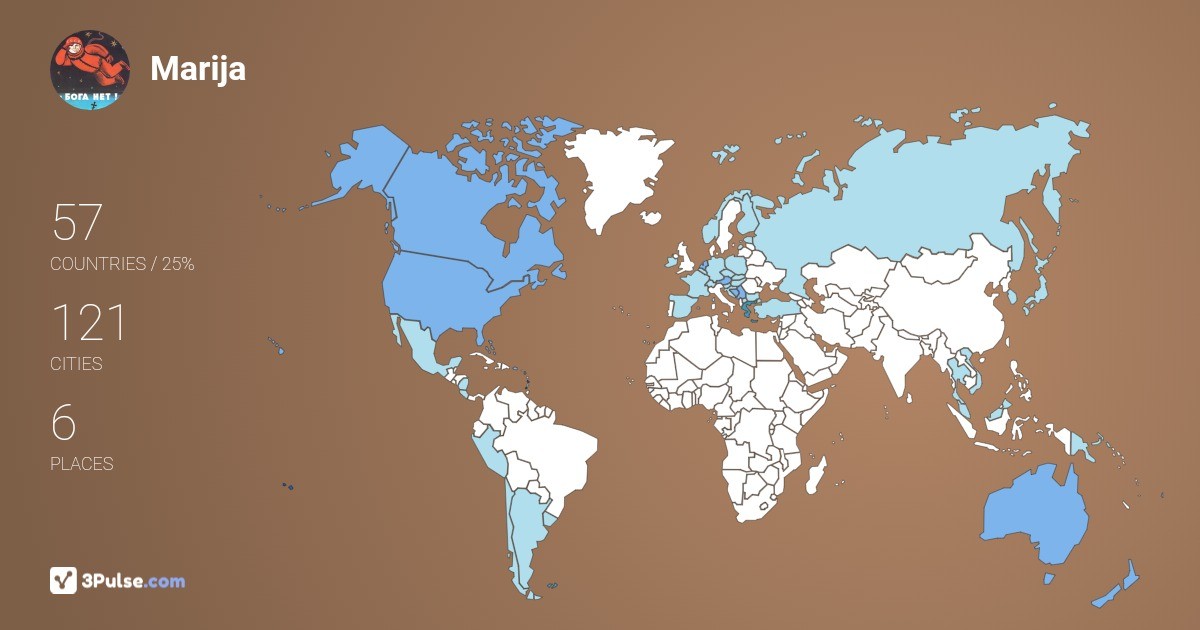 Изображение Карты путешествий Marija Kojadinovi