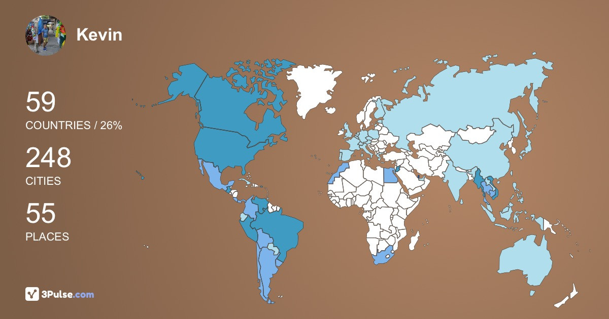 Изображение Карты путешествий Kevin Maykut