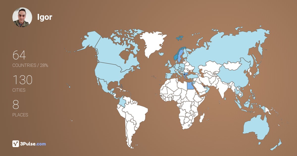 Изображение Карты путешествий Igor Kostov