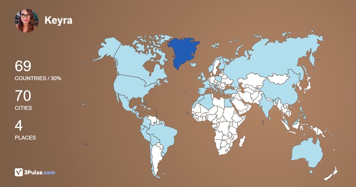 Keyra Marlow's Travel Map Image