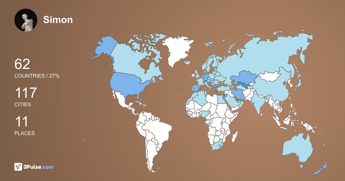 Изображение Карты путешествий Simon Aubrey-Jones