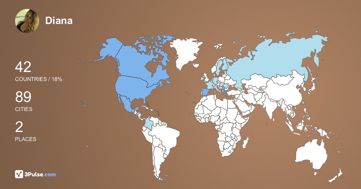 Изображение Карты путешествий Diana Nikolic